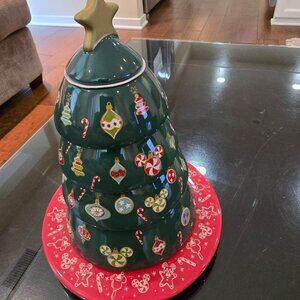New Disney Ceramic Measuring Cup Christmas Tree